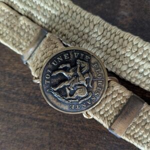 Vintage Hickok Style Belt Toi Une Vie Florissante Macrame Stretch Coin Buckle 28